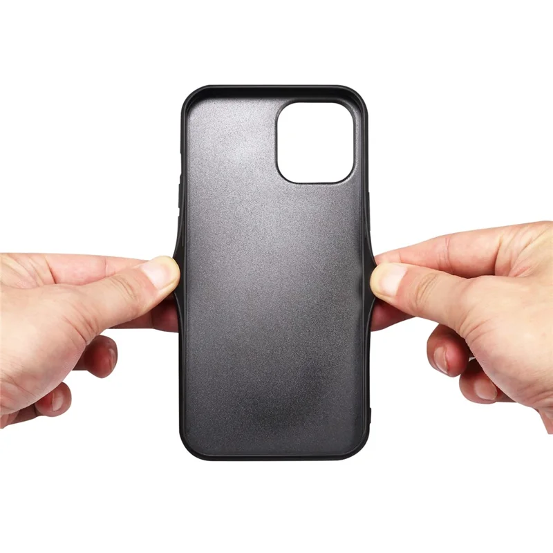 Kickstand Card Holder Slim PU Leather + TPU Bumper + PC Back Protective Case for iPhone 13 6.1 inch - Green