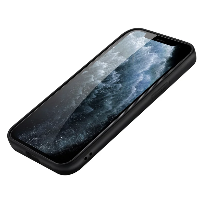 Kickstand Card Holder Slim PU Leather + TPU Bumper + PC Back Protective Case for iPhone 13 6.1 inch - Green