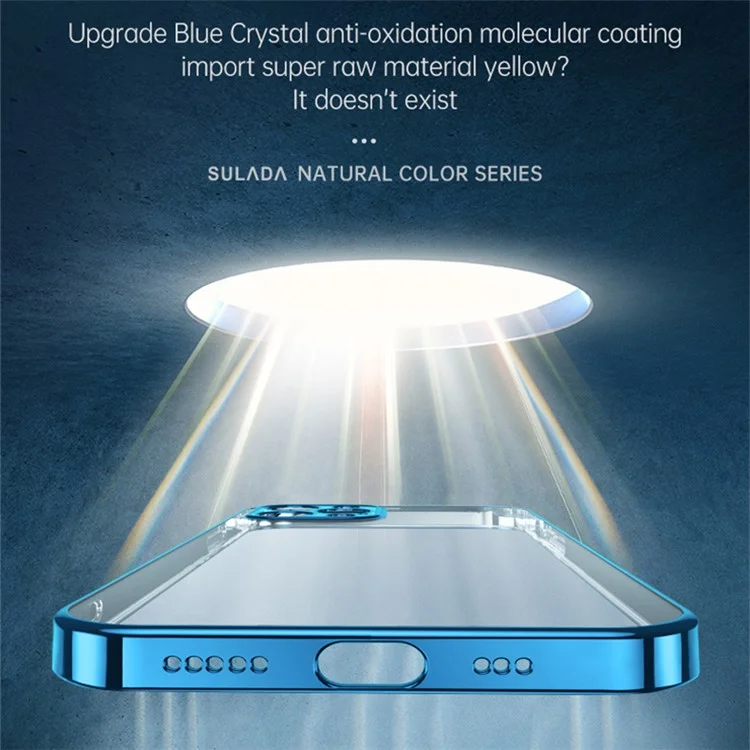 Sulada Natural Color Series TPU Custodia Per Iphone 13 Pro 6,1 Pollici di Copertura di Protezione Mobile Elettroplante - Blu