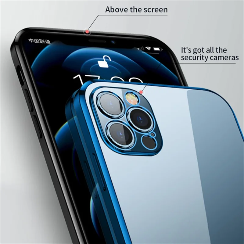 SULADA All-round Protective Electroplating Case Scratch-proof Back Cover Shell for iPhone 13 6.1 inch - Silver