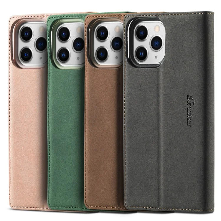 Forwenw F1 Серия Полная Защита Капюрой Кожи Чувствует Кожаный Чехол Для IPhone 13 6.1 Дюймов - Чернить