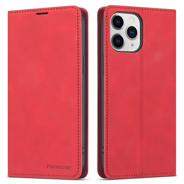 Forwenw Série De Fantasia Bem Protegida Capa De Telefone De Pele De Sensação De Pele Para Iphone 13 Mini 5,4 Polegadas - Vermelho