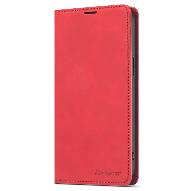 Forwenw Série De Fantasia Bem Protegida Capa De Telefone De Pele De Sensação De Pele Para Iphone 13 Mini 5,4 Polegadas - Vermelho