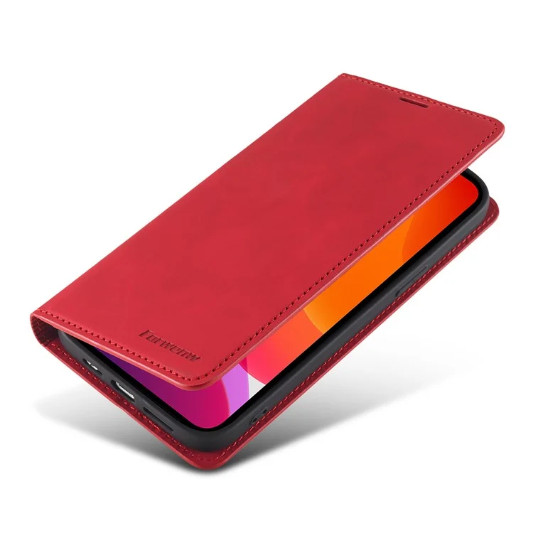 Forwenw Série De Fantasia Bem Protegida Capa De Telefone De Pele De Sensação De Pele Para Iphone 13 Mini 5,4 Polegadas - Vermelho