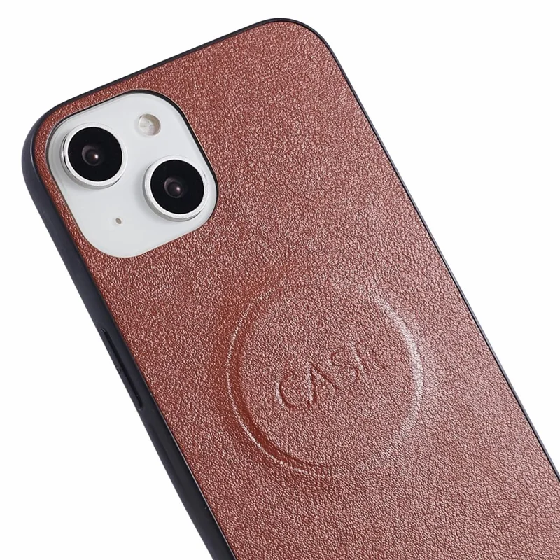 Full Protective Leather Wallet Phone Cover with Detachable Inner for iPhone 13 6.1 inch - Brown