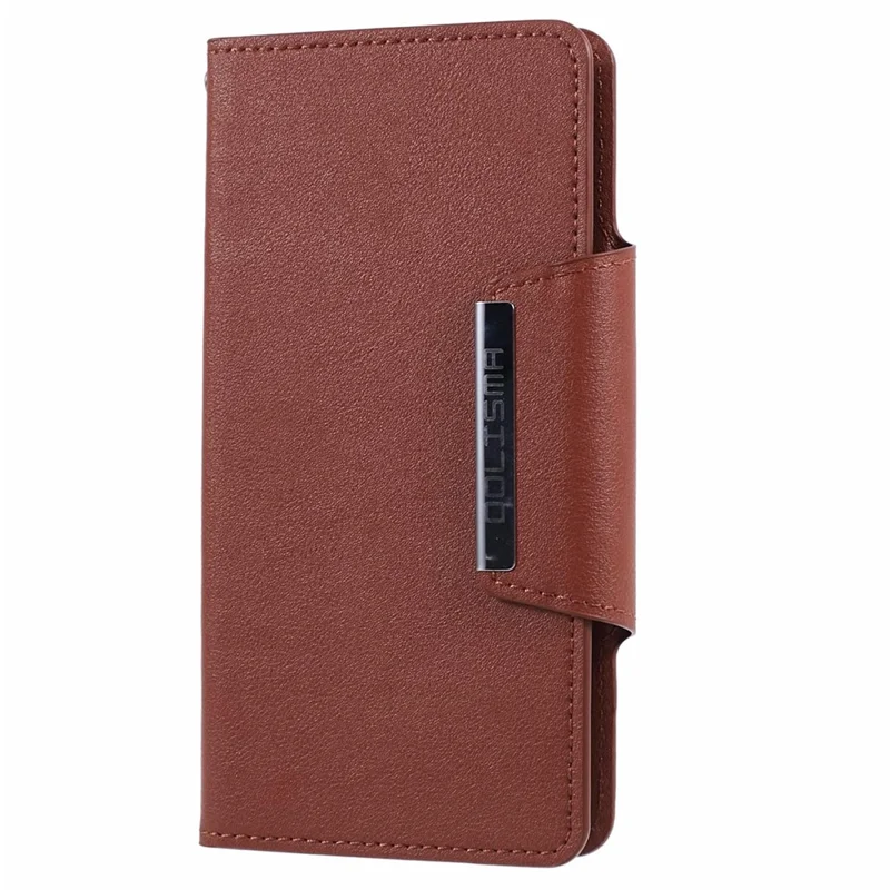 Full Protective Leather Wallet Phone Cover with Detachable Inner for iPhone 13 6.1 inch - Brown