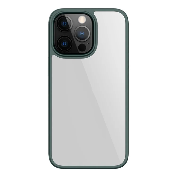 Mutural Transparente Dura PC+TPU Teléfono Slim Light Protective Cover Case Para Iphone 13 6.1 Pulgadas - Verde