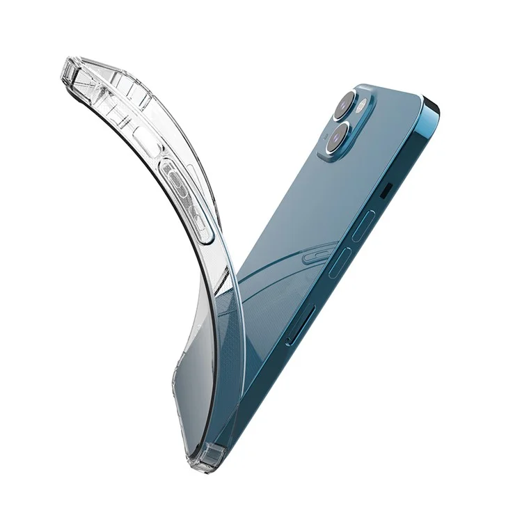 Custodia posteriore per telefono Full Protective Shock-resistant Transparent TPU Anti-fall per iPhone 13 6.1 pollici