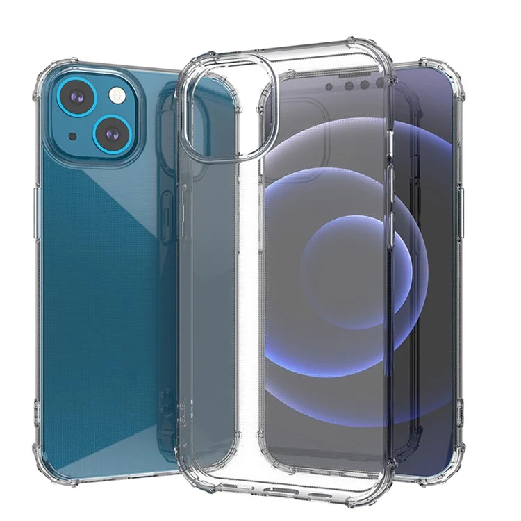 Custodia posteriore per telefono Full Protective Shock-resistant Transparent TPU Anti-fall per iPhone 13 6.1 pollici
