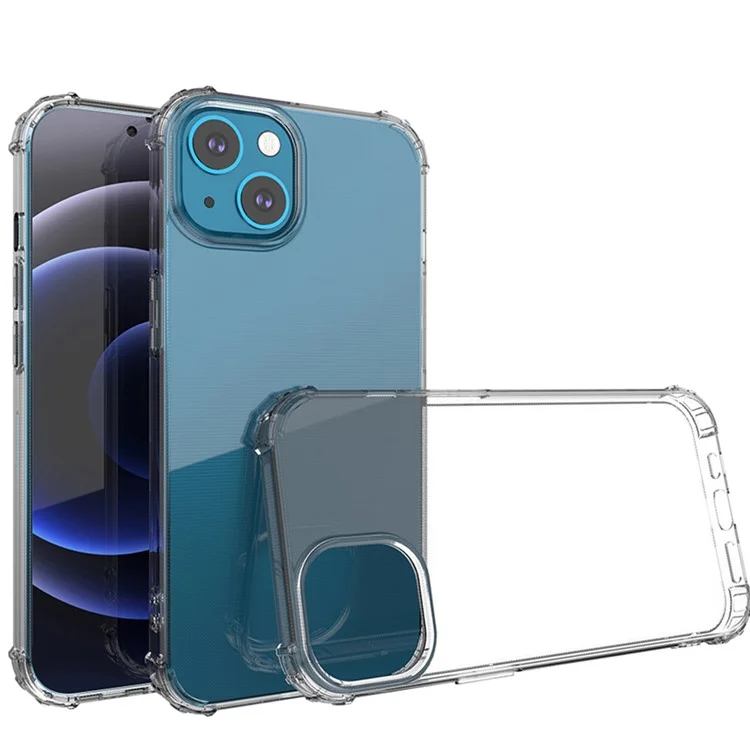 Custodia posteriore per telefono Full Protective Shock-resistant Transparent TPU Anti-fall per iPhone 13 6.1 pollici