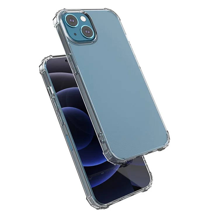 Custodia posteriore per telefono Full Protective Shock-resistant Transparent TPU Anti-fall per iPhone 13 6.1 pollici