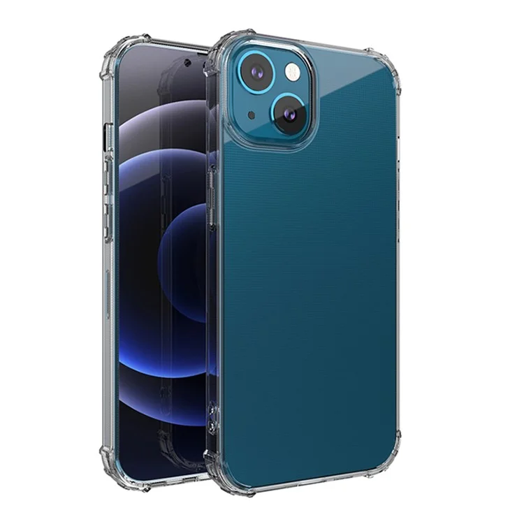 Custodia posteriore per telefono Full Protective Shock-resistant Transparent TPU Anti-fall per iPhone 13 6.1 pollici