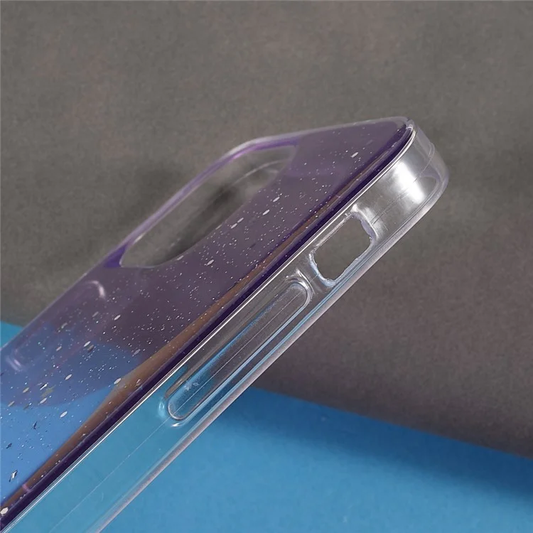 Sparkle Starry Sky Epoxy Stylish Light Anti-Scratch Soft TPU Phone Case Protector pour iPhone 13 mini 5.4 pouces - Violet