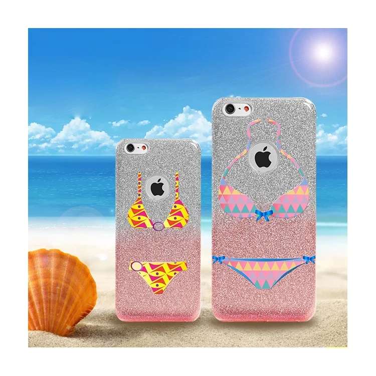 XINCUCO Glittery Bikini TPU PC Back Case for iPhone 6s 6 - Yellow Eyes