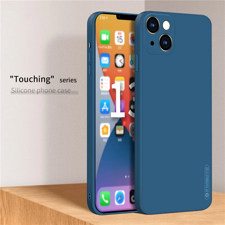 Funda protectora de silicona suave con recortes precisos para iPhone 13 de 6.1 pulgadas - Azul