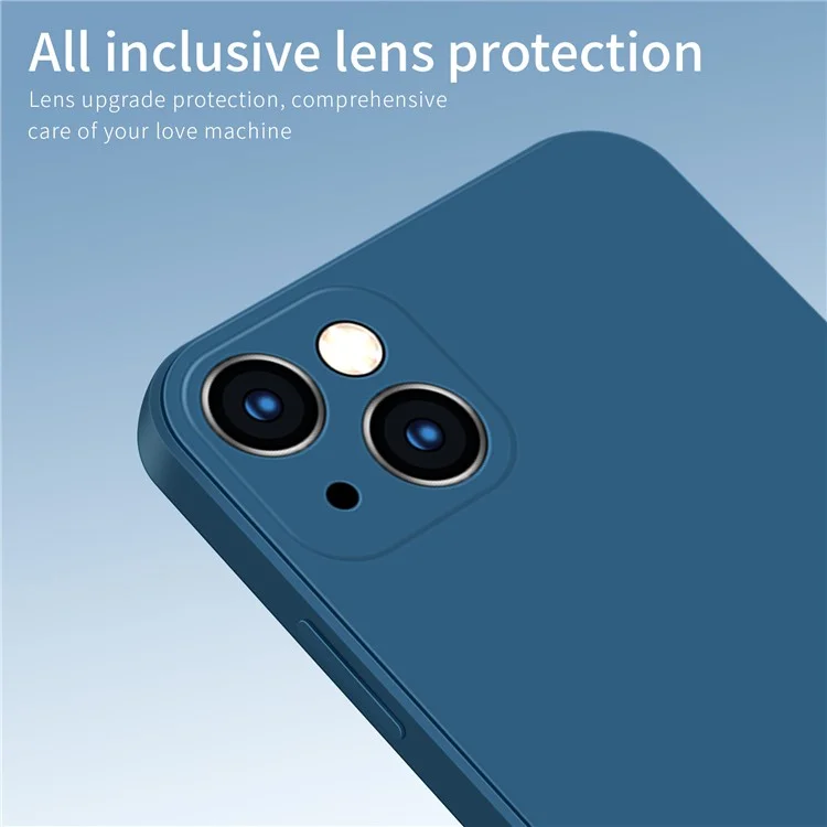 Funda protectora de silicona suave con recortes precisos para iPhone 13 de 6.1 pulgadas - Azul