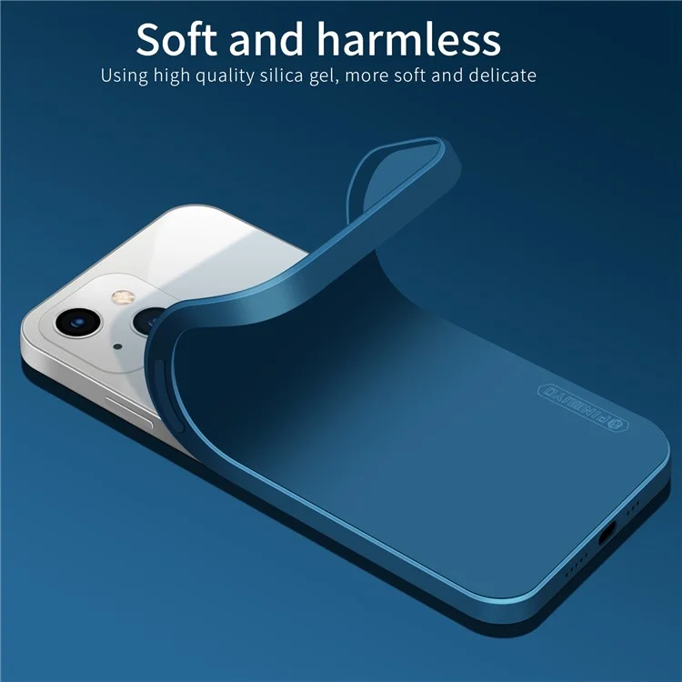 Funda protectora de silicona suave con recortes precisos para iPhone 13 de 6.1 pulgadas - Azul