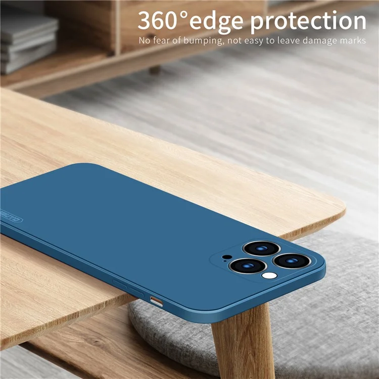 Pinwuyoe-percise Cult-out Soft Silicone Shopbode Shock-resection Shopect Protection Case Для Iphone 13 Pro Max 6,7 Дюйма - Синий