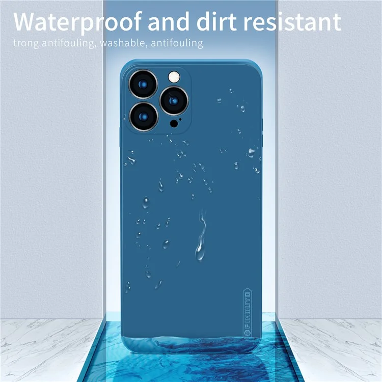 Pinwuyoe-percise Cult-out Soft Silicone Shopbode Shock-resection Shopect Protection Case Для Iphone 13 Pro Max 6,7 Дюйма - Синий