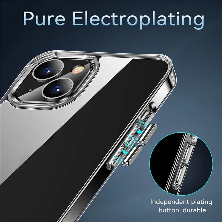 Rugged TPU Shock-Absorption Bumper + Clear PC Back Anti-Drop Cover for iPhone 13 mini 5.4 inch