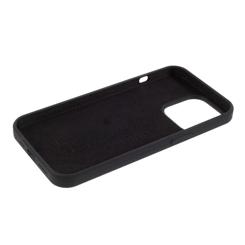 Soft Solid Silicone Slim Fit Shockproof Protective Phone Case for iPhone 13 Pro Max 6.7 inch - Black
