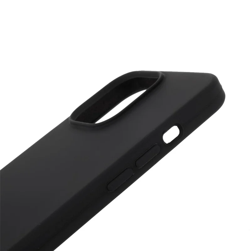 Soft Solid Silicone Slim Fit Shockproof Protective Phone Case for iPhone 13 Pro Max 6.7 inch - Black
