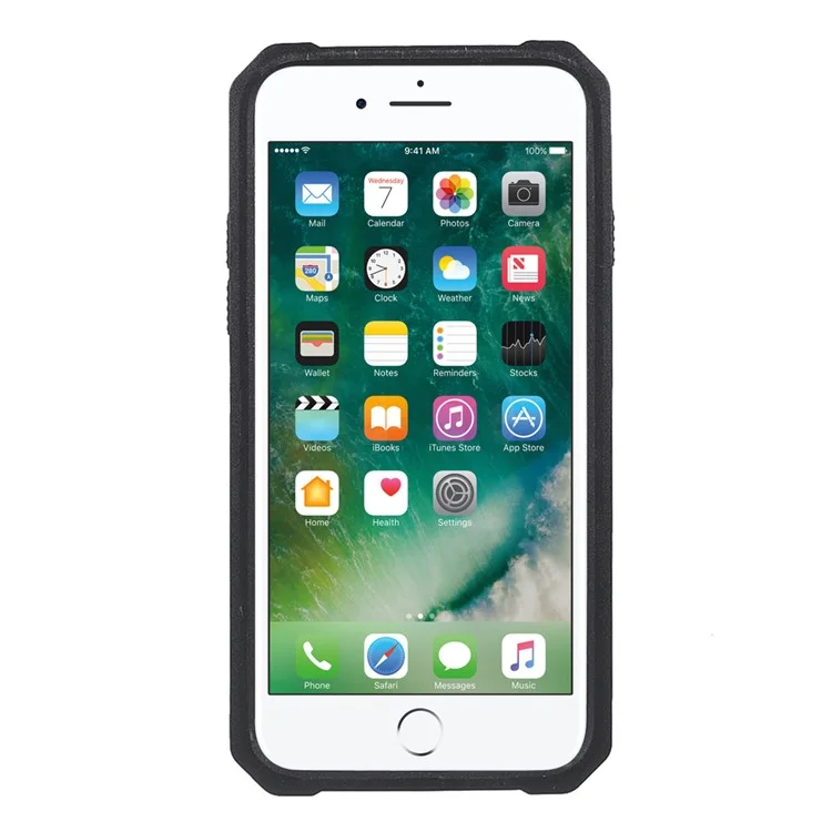 Custodia ibrida per telefono con supporto per schede e supporto per iPhone SE (2022)/SE (2020)/8/7/6 - Viola