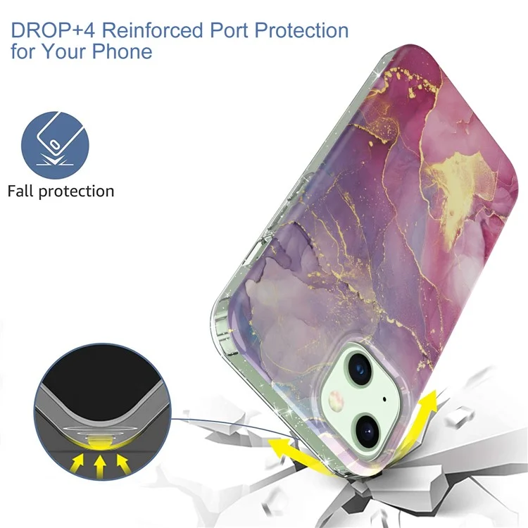 Gw18 Imd Scintillante Arredamento Alimentatore Imd Mobile Marmo Cella Soft Tpu Thone Custodia Per Iphone 13 6,1 Pollici - Stile a.