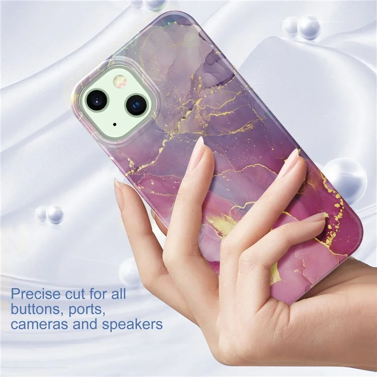 Gw18 Imd Scintillante Arredamento Alimentatore Imd Mobile Marmo Cella Soft Tpu Thone Custodia Per Iphone 13 6,1 Pollici - Stile a.