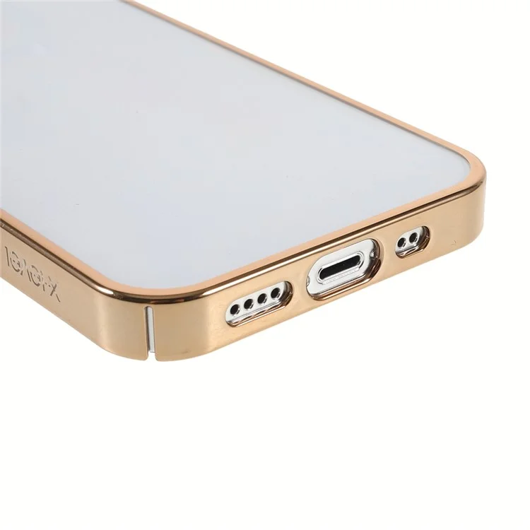 X-LEVEL Light Stylish Electroplating PC Shockproof Slim Phone Cover Case for iPhone 13 mini 5.4 inch - Gold