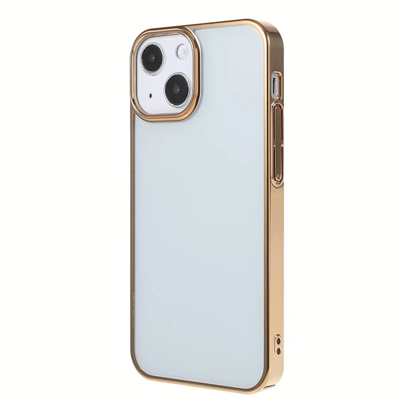 X-LEVEL Anti-Scratch Light Thin Electroplating PC Phone Protective Cover Case for iPhone 13 6.1 inch - Gold