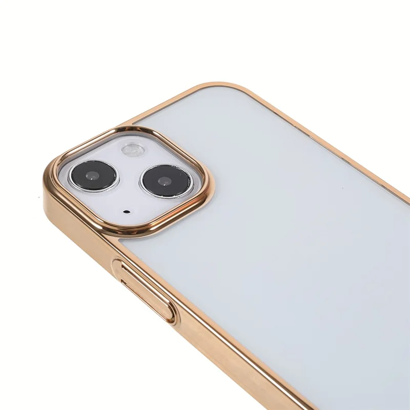X-LEVEL Anti-Scratch Light Thin Electroplating PC Phone Protective Cover Case for iPhone 13 6.1 inch - Gold