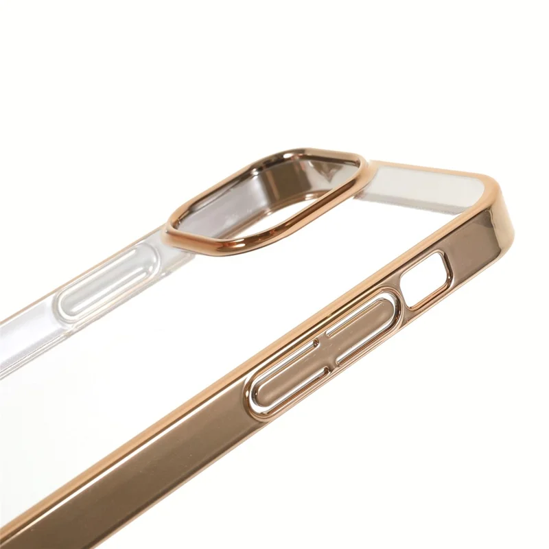 X-LEVEL Anti-Scratch Light Thin Electroplating PC Phone Protective Cover Case for iPhone 13 6.1 inch - Gold