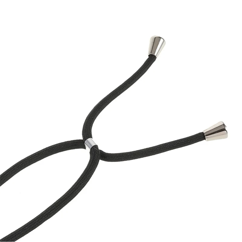 Anti Scratch TPU Phone Case Cover with Adjustable Lanyard for iPhone 13 6.1 inch - Black