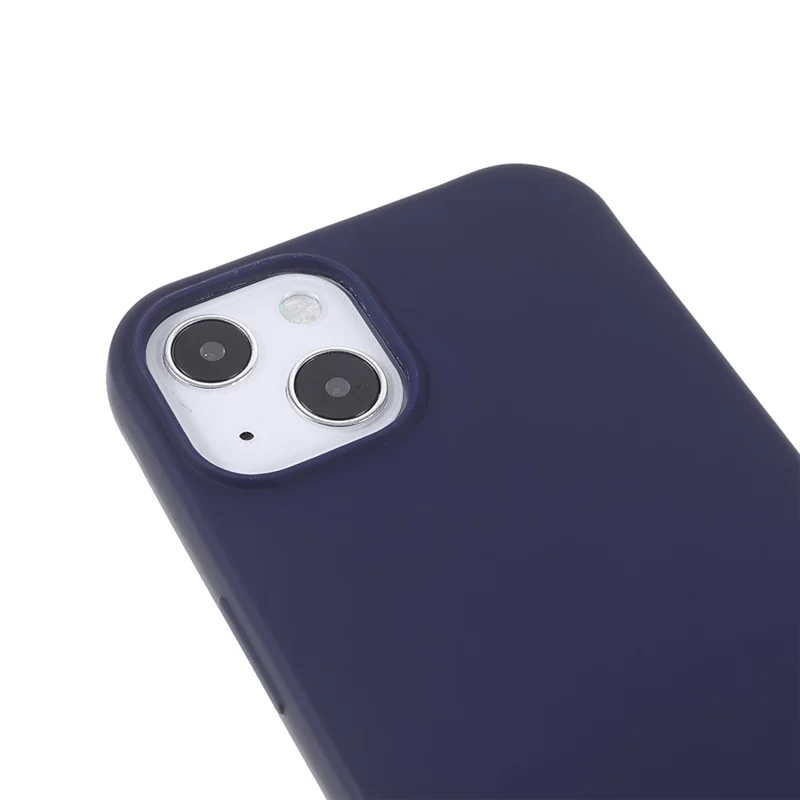 Anti Scratch TPU Phone Case Cover with Adjustable Lanyard for iPhone 13 6.1 inch - Dark Blue