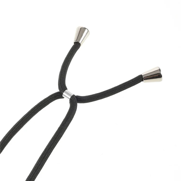 Funda protectora de TPU suave para teléfono móvil con cordón para iPhone 13 Pro de 6,1 pulgadas - Negro