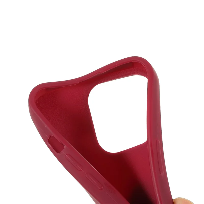 Soft TPU Cell Phone Cover Protective Shell with Lanyard for iPhone 13 Pro 6.1 inch - Red