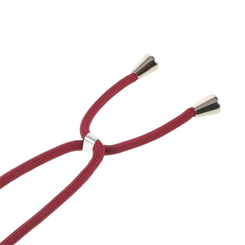 Soft TPU Cell Phone Cover Protective Shell with Lanyard for iPhone 13 Pro 6.1 inch - Red