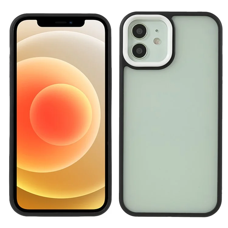 Calidad TPU + Acrylic Celebre de Portada de Protección Para Iphone 12/12 Pro 6.1 Pulgadas - Negro