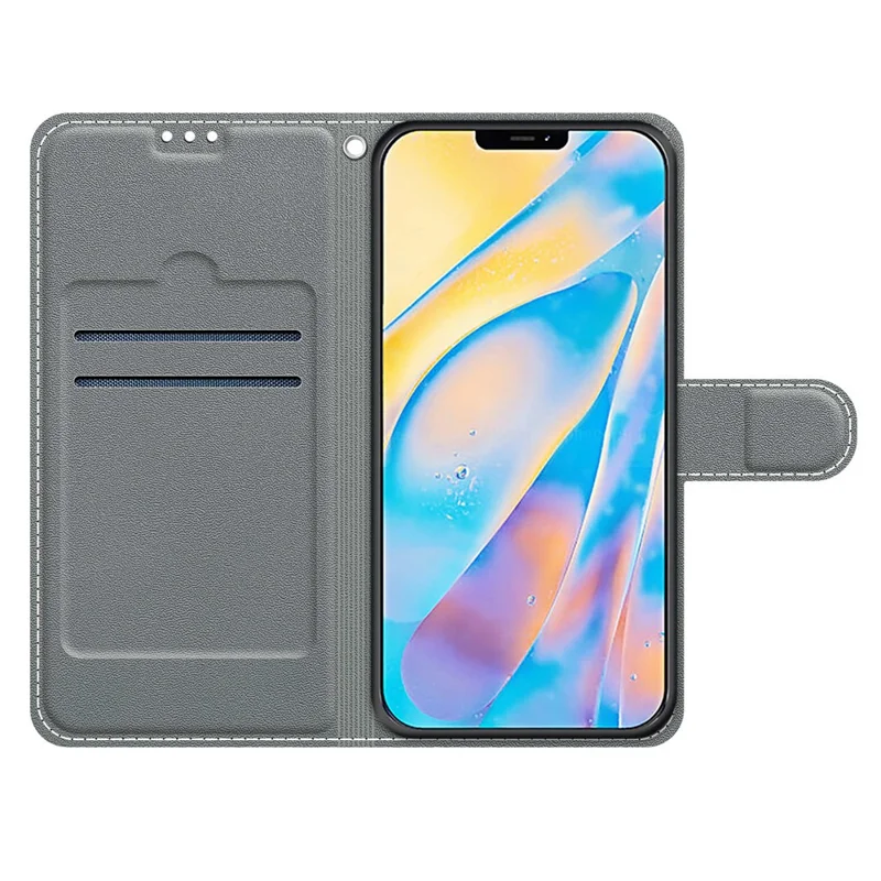 Stylish Pattern Printing Design Anti-Collision Leather Stand Cover Phone Case with Handy Strap for iPhone 12/12 Pro 6.1 inch - Camouflage