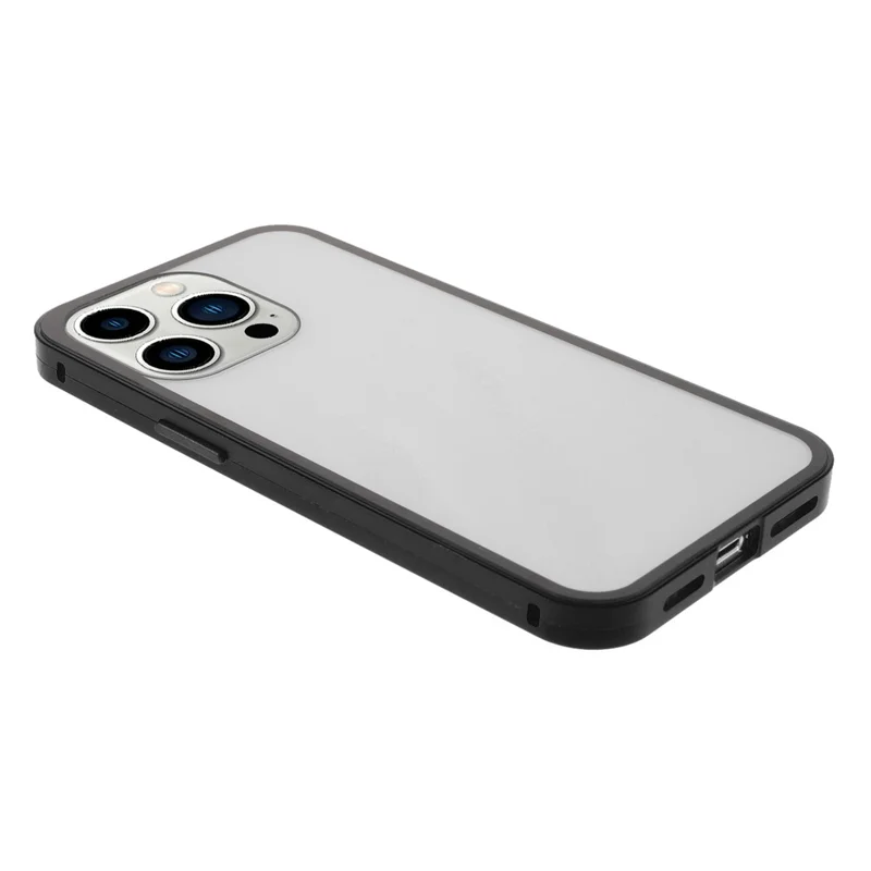 Capa Total para iPhone 13 Pro Max com Vidro Temperado Magnético e Dupla Face - Preto