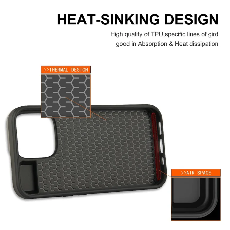 Kratzsichere TPU + PC-Handyhülle mit Schiebetaschenhalter für iPhone 13 Pro 6,1 Zoll - Rot