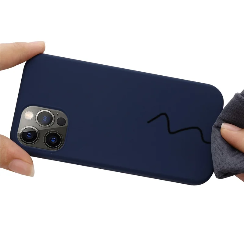 Compatible with MagSafe Liquid Silicone Magnetic Absorption Phone Shell Cellphone Protection Case for iPhone 13 Pro Max 6.7 inch - Dark Blue