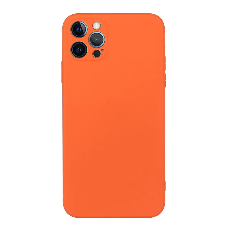 Shock-Absorption Flexible TPU Straight Edge Protective Case for iPhone 13 Pro 6.1 inch - Orange