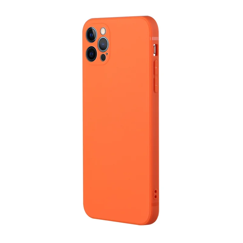 Shock-Absorption Flexible TPU Straight Edge Protective Case for iPhone 13 Pro 6.1 inch - Orange