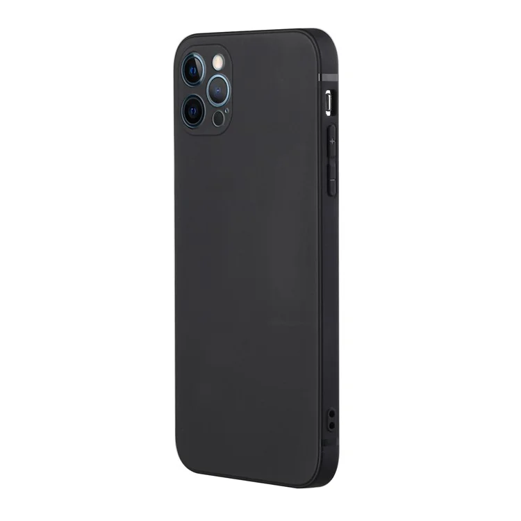 Delgada Precisión Recortada Ultra Suave TPU Borde Recto Funda Protectora a Prueba de Golpes para iPhone 13 Pro Max 6.7 pulgadas - Negro