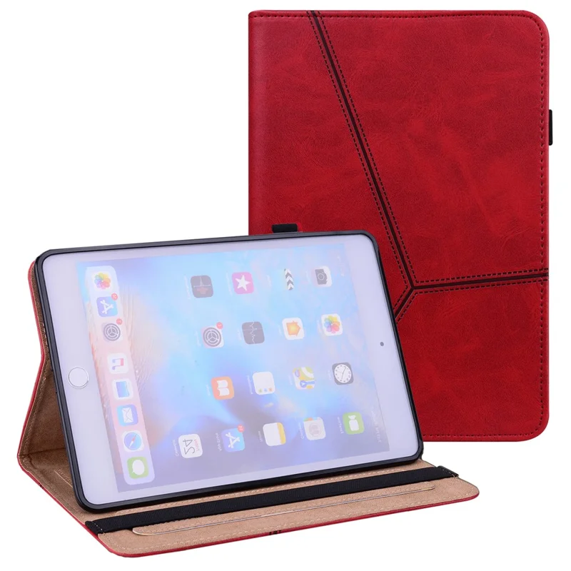 All-Round Shockproof Auto Wake and Sleep Leather Tablet Cover with Stand Card Slots for iPad mini (2024) / mini (2021) - Red