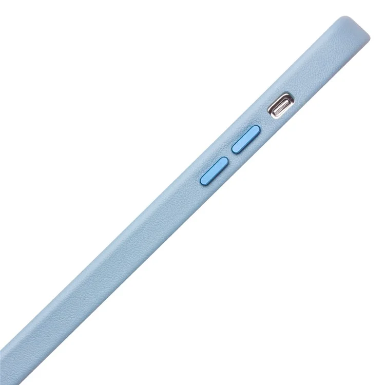 Qialino Pour Iphone 13 Pro 6.1 Pouces Coue de Vache en Cuir en Cuir Couverture de Téléphone Magnétique Pour Chargement Magsafe - Bébé Bleu