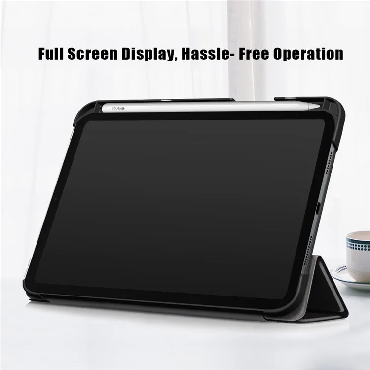 Pattern Printing Tri-Fold Stand Auto Wake / Sleep Leather Case für iPad mini (2024) / mini (2021) - Angry Look