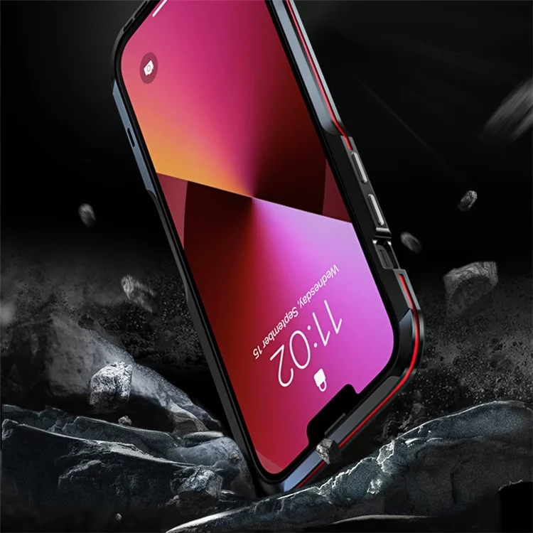 Cover Per Paraurti In Metallo In Alluminio Ultra Sottile Per IPhone 13 Pro 6.1 Pollici - Rosso